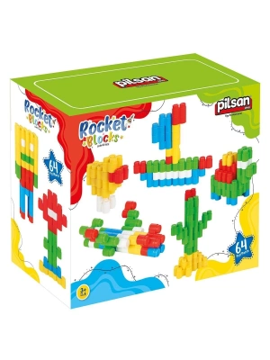 ÇOK SATAN 03 604 Rocket Bloklar 64 Parça -Pilsan Oyuncak