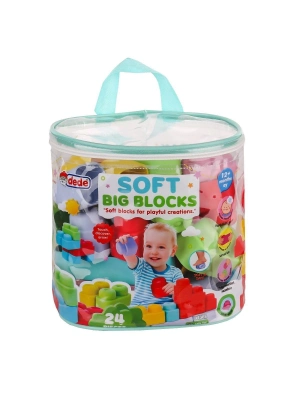 ÇOK SATAN 04008 Yumuşak Big Bloklar Çanta 24 Parça
