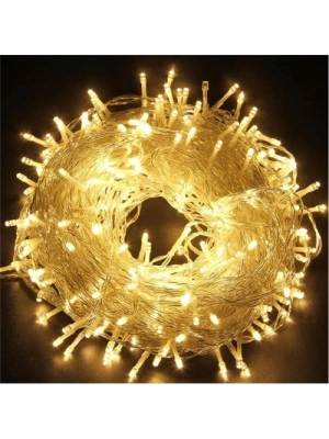 ÇOK SATAN 10m 60 Led Gün ışığı 2 Kademeli Şeffaf Kablo Pilli