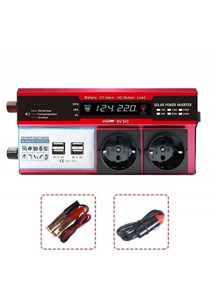 ÇOK SATAN 12v 2000w Modifiye Sinus İnverter Araç Ve Güneş Enerjisi Uyumlu, Çift Usb, Çift Priz Ve Çakmaklık