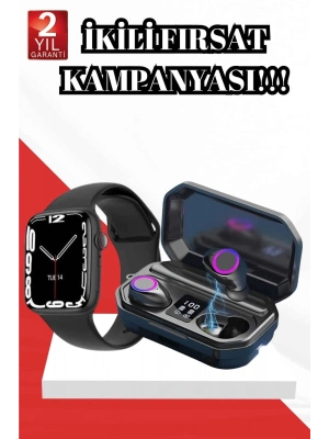 ÇOK SATAN 2025 Model Akıllı Saat ve Bluetooth Kulaklık 5.0 Bluetooth Bağlantılı Dokunmatik Ekran