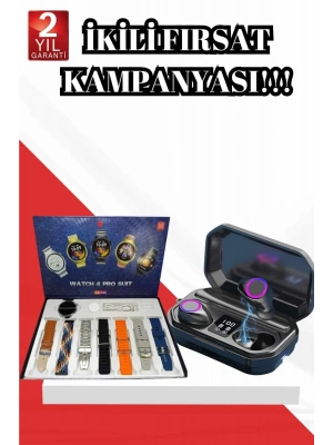 ÇOK SATAN 2025 Model Çok Kordonlu Akıllı Saat ve Bluetooth Kulaklık El Fenerli