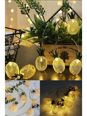 ÇOK SATAN 2m 10 Led 2 Kademeli Ananas Led Işık Pilli