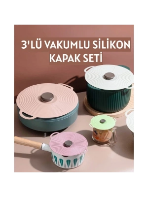 ÇOK SATAN 3lü Vakumlu Silikon Kapak Seti