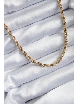 ÇOK SATAN 316L Çelik Gold Renk 60 cm Burgu Model Kadın Kolye