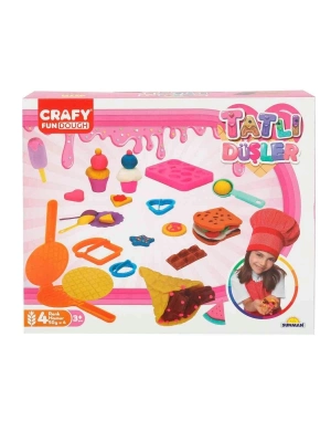 ÇOK SATAN 3493 Crafy Tatlı Düşler Oyun Hamuru Seti 200 g 22 Parça