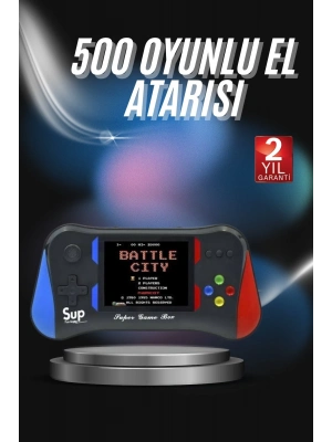 ÇOK SATAN 3.5 İnç 500ü 1 Arada Klasik Oyun Konsolu Nostalji Oyunlu Atari