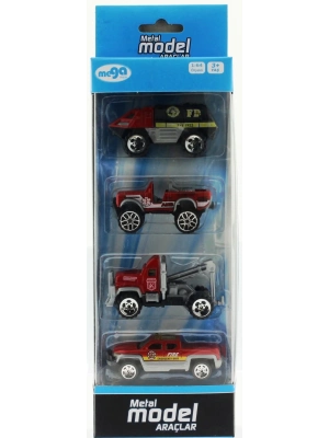 ÇOK SATAN 4Lü Die Cast İtfaiye Seti
