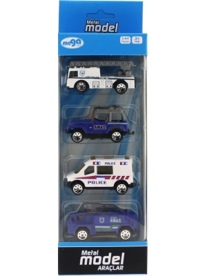 ÇOK SATAN 4Lü Die Cast Polis Seti