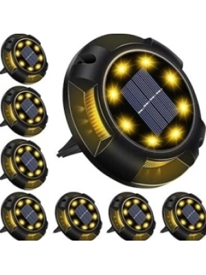 ÇOK SATAN 4lü Solar Panelli Kazıklı Zemin Solar Ledi 8+4 Led Gün Işığı