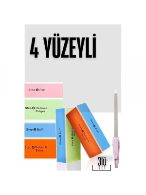 ÇOK SATAN 4 Yüzeyli Törpü ve Parlatma Blok Sünger 3 lü Set