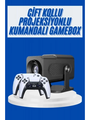 ÇOK SATAN 4K Android Smart Wi-fi Çift Kollu Projeksiyon Game Box Kumandalı Taşınabilir