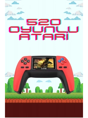 ÇOK SATAN 520 Retro Oyunlu El Konsolu Atari Oyun Konsolu Taşınabilir
