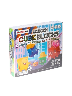 ÇOK SATAN 5642 Wooden Cubes Blocks -Redka
