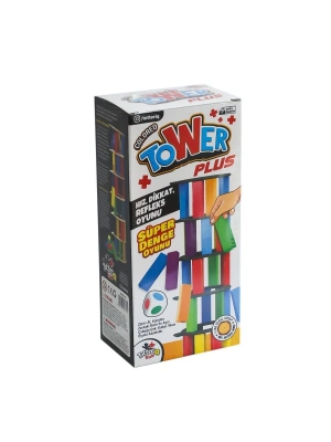ÇOK SATAN 7317 Renkli Plus Tower Süper Denge Oyunu 54 Adet -Totteriq