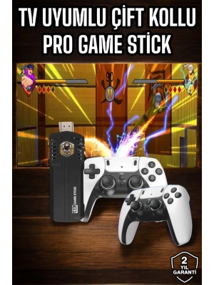 ÇOK SATAN 8K Android TV Gme Stick Video Oyun Konsolu Aile Retro 35000 Oyunlu Çift Kollu