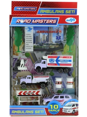ÇOK SATAN Ağaçlı Metal Ambulans Seti Jp9103