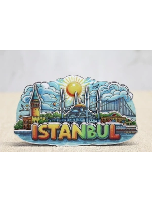 ÇOK SATAN Ahşap İstanbul Temalı Magnet Alk4601
