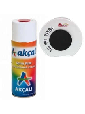 ® Akçalı Sprey Boya 400 ml 526 Mat Siyah