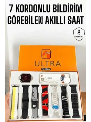 ÇOK SATAN Akıllı Saat 7 Farklı Kordonlu Arama Cevaplayan Bildirim GPS Özelliği