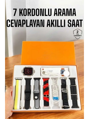 ÇOK SATAN Akıllı Saat 7 Kordonlu Bildirim Görebilen Metal Kordon GPS Özelliği
