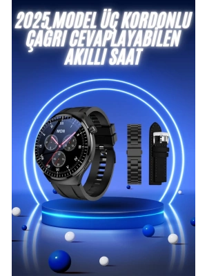 ÇOK SATAN Akıllı Saat Yeni Nesil Üç Kordonlu Nabız Ölçer Çağrı Cevaplama