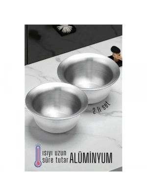 ÇOK SATAN Alüminyum Tıraş Tası 2 li SET
