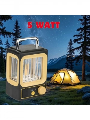 ÇOK SATAN Ampul Solar Şarj Edilebilir 12 Led 1 Rustikli Led Kamp Lambası