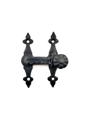 ÇOK SATAN Antika Tarz Dekoratif Pirinç Kapı, Pencere Mandalı - 82x65 Mm, Oksit