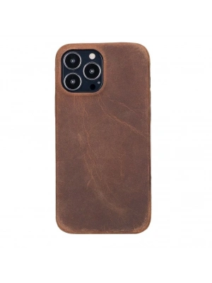 ÇOK SATAN Apple iPhone 13 Pro Max Uyumlu Deri Arka Kapak ROCK G2