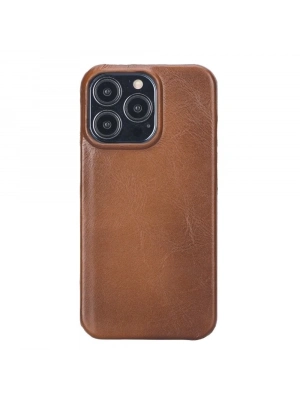 ÇOK SATAN Apple iPhone 13 Pro Uyumlu Deri Arka Kapak UJ RST2EF Taba