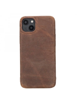 ÇOK SATAN Apple iPhone 14 Plus Uyumlu Deri Arka Kapak ROCK G2