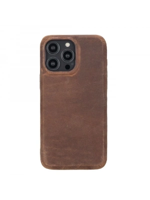 ÇOK SATAN Apple iPhone 14 Pro Max Uyumlu Deri Arka Kapak ROCK G2