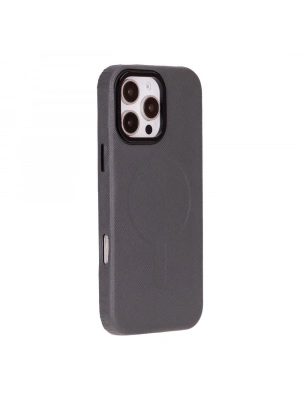 ÇOK SATAN Apple iPhone 16 Pro Max uyumlu, Hakiki Deri, El Yapımı Kılıf, Gri