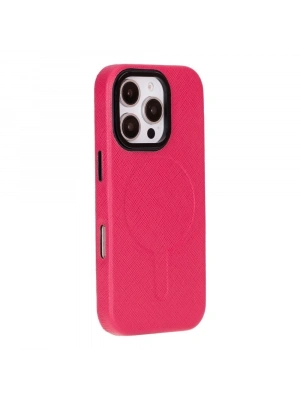 ÇOK SATAN Apple iPhone 16 Pro Max uyumlu, Hakiki Deri, El Yapımı Kılıf, Pembe