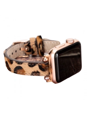 ÇOK SATAN Apple Watch Uyumlu Deri Kordon 38-40-41mm Ferro LEO1N
