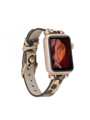 ÇOK SATAN Apple Watch Uyumlu Deri Kordon 38-40-41mm RT LEO2N