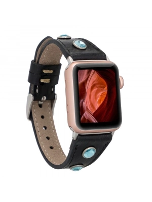 ÇOK SATAN Apple Watch Uyumlu Deri Kordon 38-40-41mm Slim TR RST1