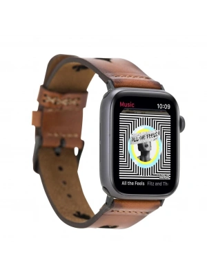 ÇOK SATAN Apple Watch Uyumlu Deri Kordon 42-44-45mm Avesta RST2EF
