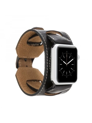 ÇOK SATAN Apple Watch Uyumlu Deri Kordon 42-44-45mm Cuff RST1