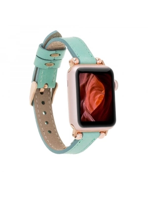 ÇOK SATAN Apple Watch Uyumlu Deri Kordon 42-44-45mm Ferro BRN7