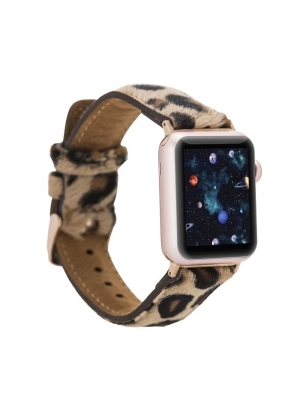 ÇOK SATAN Apple Watch Uyumlu Deri Kordon 42-44-45mm LEO1N