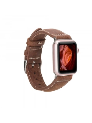 ÇOK SATAN Apple Watch Uyumlu Deri Kordon 42-44-45mm NM1-AS2 Taba