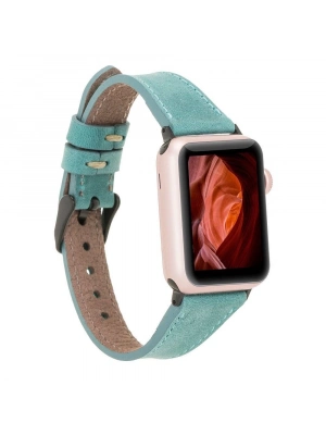 ÇOK SATAN Apple Watch Uyumlu Deri Kordon 42-44-45mm Slim CZ12
