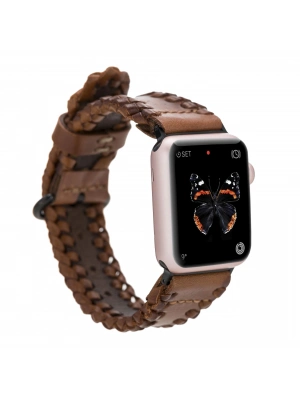 ÇOK SATAN Apple Watch Uyumlu Deri Kordon 42-44-45mm SM58 RST2EF