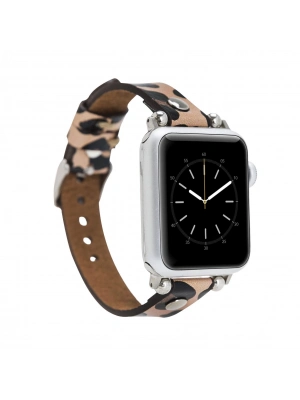 ÇOK SATAN Apple Watch Uyumlu Deri Kordon 42-44-45mm ST Leopar NE