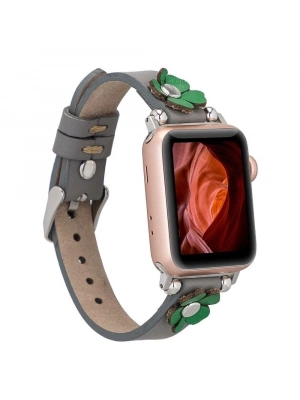ÇOK SATAN Apple Watch Uyumlu Deri Kordon Clover 38-40-41mm ST RST9