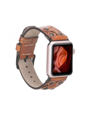 ÇOK SATAN Apple Watch Uyumlu Deri Kordon Cross 42-44-45mm BT RST2E