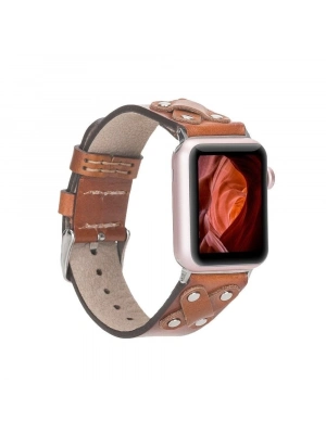 ÇOK SATAN Apple Watch Uyumlu Deri Kordon Cross 42-44-45mm ST RST2E