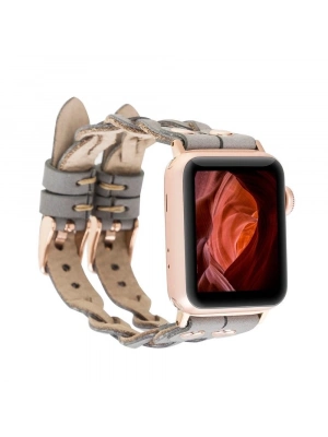 ÇOK SATAN Apple Watch Uyumlu Deri Kordon York Double Tour RST9